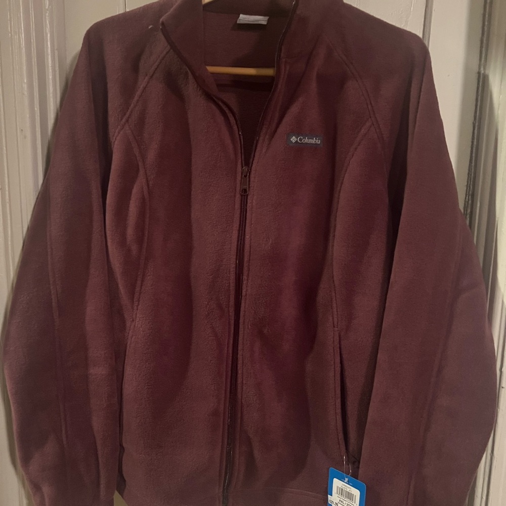 Columbia Burgundy Fleece Jacket